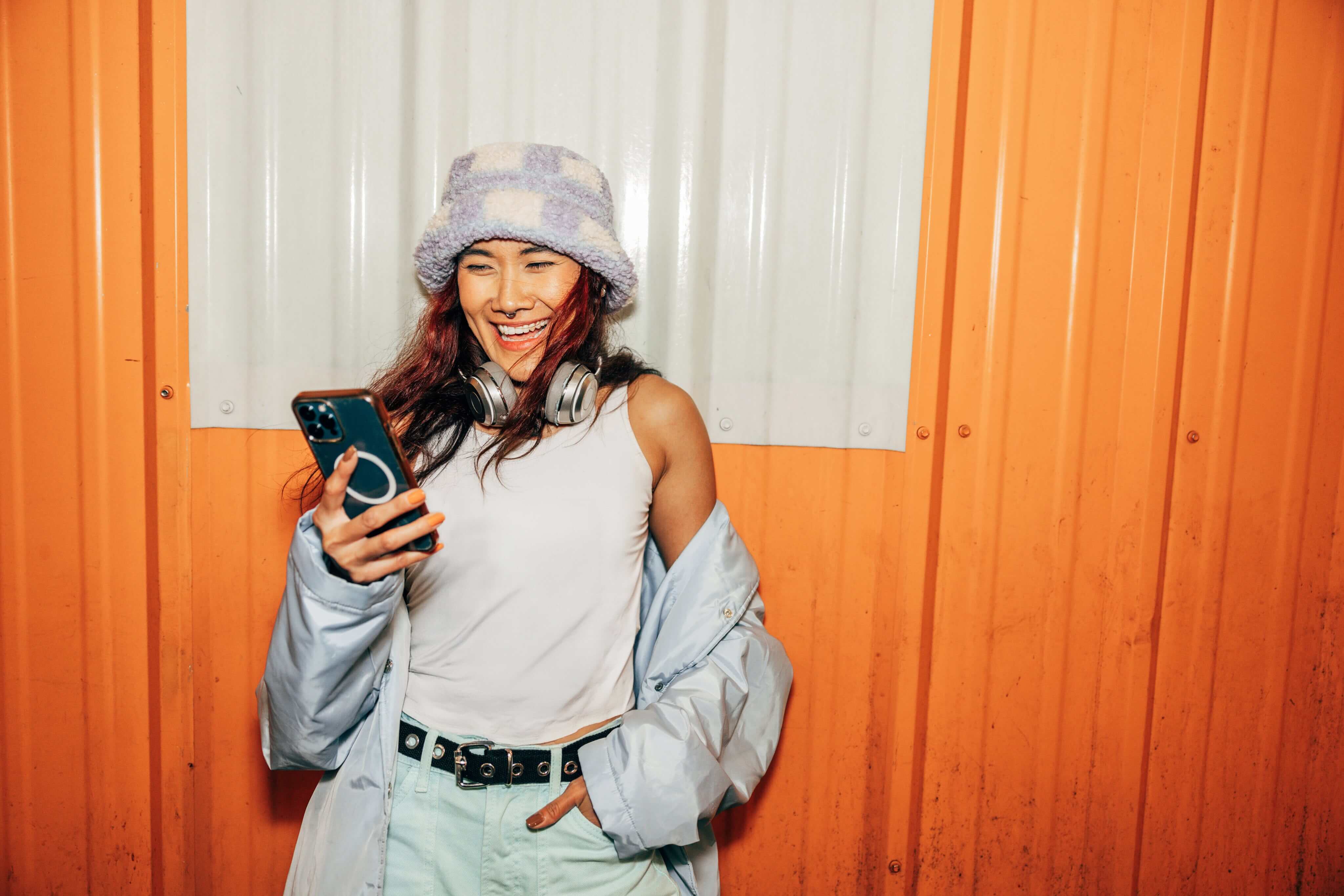 Woman looking at phone